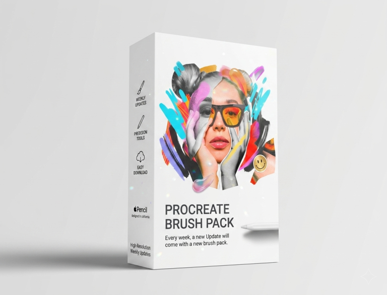 Procreate Brush Pack (50+ Premium Brushes with Weekly Updates)